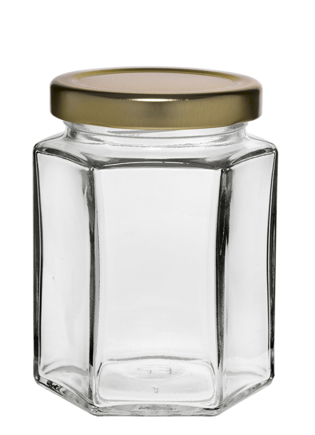 Sześciokątny słoik 190ml 58TO szklany clearny stackable #2